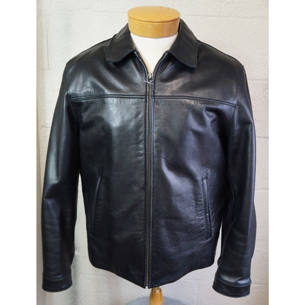 Couture by J Park Leather Motor cycle Jacket w/ removable lining, size medium ,